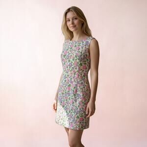 Vintage 60’s shift floral cotton dress